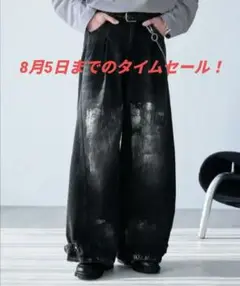 Spielio 箔デニムパンツ ブラック