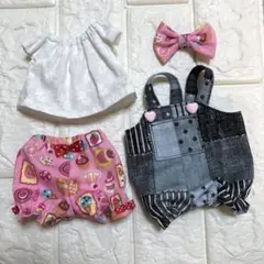 メルちゃん服サロペット　カボチャパンツセットB