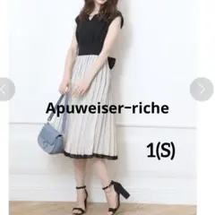 新品 未使用 Apuweiser-riche デザインプリーツワンピース S