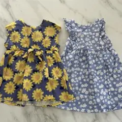 花柄ノースリーブワンピース 100cm