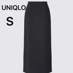 新品タグつき　UNIQLO ダブルフェイス　ナロースカート＋　Sサイズ　ブラック