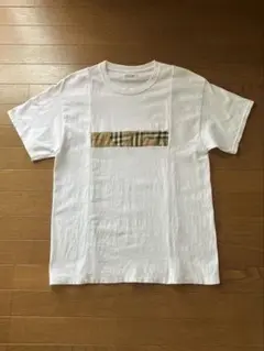 yoused リメイクTシャツ ホワイト バーバリー ノバチェック