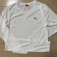 PUMA ホワイト 長袖 Tシャツ Lサイズ