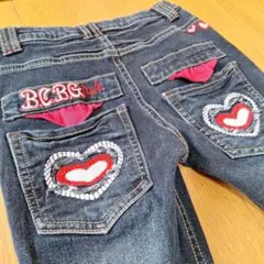 BCBG　デニム　ジーンズ　ハート刺繍　58