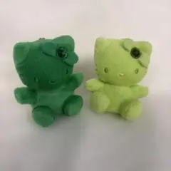 ハローキティ　マスコット　緑　黄緑