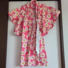 シャーリーテンプル　デイジー柄ピンク浴衣100cm