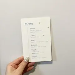 パール食事メニュー表｜ウェディング 結婚式 ペーパーアイテム wedding