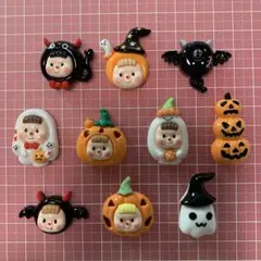 【17】アクセサリー　デコパーツ　１０個まとめ売り　ハロウィン