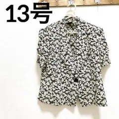 新品未使用品✨balmane 花柄 半袖シャツ　13号　レトロ　南国旅行