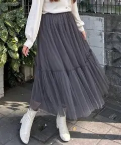 INGNI イング　スカート　ロングスカート　チュールスカート　フリルスカート