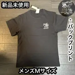 メンズ　Tシャツ　猫　プリント　半袖　黒　新品　夏服　秋服　Mサイズ