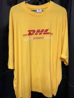 VETEMENTS 2018SS DHLダブルTシャツイエロー