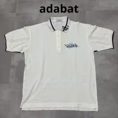 adabat ホワイトポロシャツ 半袖　ゴルフウェア