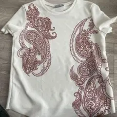 ZARA ペイズリー柄 半袖トップス