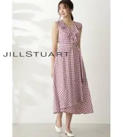 JILL STUART パティチェックワンピース 4 フリル
