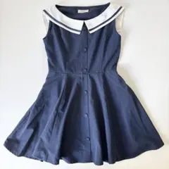 titty&co セーラー　ミニワンピース　ネイビー　紺