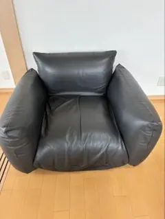 【最終価格】アルフレックス・マレンコ・ブラックレザーオットマン付き　カバー付き 最終価格】アルフレックス・マレンコ・ブラックレザーオットマン