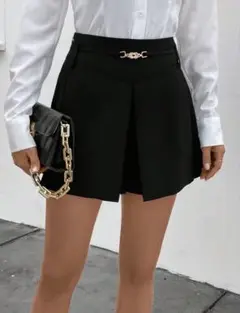 ブラック　ショートパンツ　ハイウェスト
