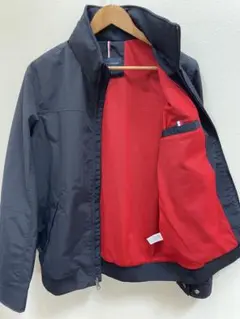 【美品】TOMMY HILFIGER ナイロンジャンバー ネイビー フード付き