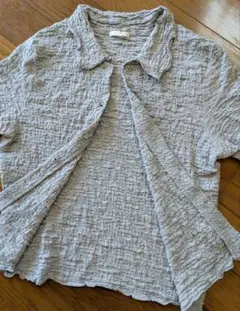 GU グレー ショートスリーブカーディガン