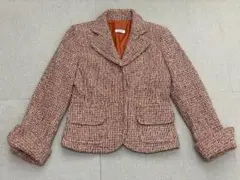 (K11141) MAX＆Co. ウールナイロン ミックスツイードジャケット