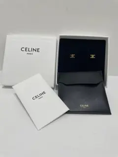日本未発売 celine セリーヌ トリオンフ ピアス 新品 未使用 ゴールド