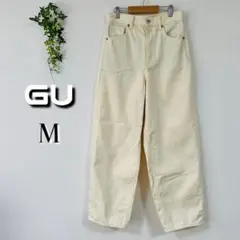 【ジーユー】【美品】【大人気】コクーンシルエットジーンズ M ホワイト