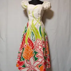 美品 37 アロハスタンダード フラダンス衣装 ハワイアンドレス ワンピース
