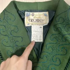 【商品名】Harp ROBE 緑色刺繍コート Mサイズ