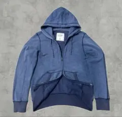 00s OLD UNIQLO ダブルジップ スウェットパーカー ボーダー