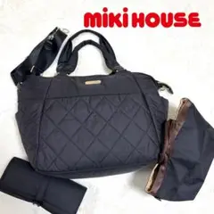 美品✨mikihouseミキハウス　マザーズバッグ　トートバッグ　ブラック