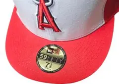 新品未使用　ANGELS　59FIFTY キャップ 7 1/8 レッド/ホワイト