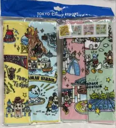 即購入可 東京ディズニーリゾート ハンドタオル4枚セット 手書き風