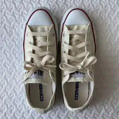 【2回のみ着用】23.0cm コンバース ALL STAR アイボリー