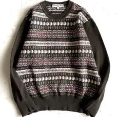 美品♪クリスチャンディオール フェアアイル柄 ウールセーター ヴィンテージ