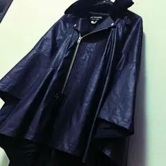 値下げ】コムコム コムデギャルソン 中綿ライダース ポンチョ