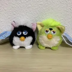 レトロファービーぬいぐるみマスコット　フロッグ　スカンク2種セットボールチェーン