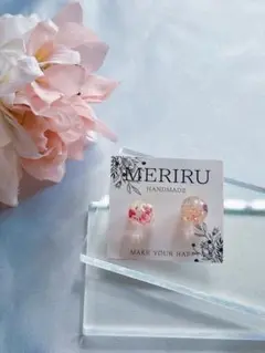 【匿名配送】本物のお花が入った ピアス　イヤリング