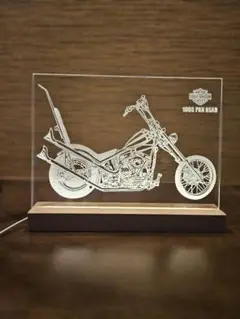1965 Pan Head アクリル彫刻 LED付き　ハーレーダビッドソン