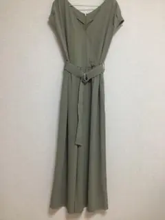 [訳あり美品]SLOBE IENA ベルト付きスキッパーオールインワン　38