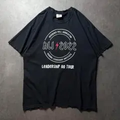 アメリカ古着　カレッジ　ロックバンド風　ツアー　イベント　黒　ブラック　L
