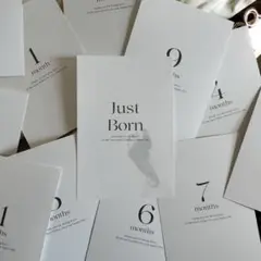 マンスリーカード┊︎月齢フォト┊︎手形足形┊︎くすみブラウン