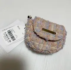 新品✨️エコバッグ付✨️シューラルー 小物ケース ミニポーチ ストラップツイード
