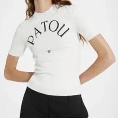 PATOU コットンブレンド パトゥ ジャカードニット トップ
