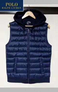 ●現行タグ●POLO RALPH LAUREN ダウンベスト ロゴ刺繍 ネイビー 楽天市場】ラルフローレン POLO Ralph Lauren ダウン ベスト