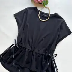 極美品 24/SS インゲボルグ　ロゴリボンオーバーブラウス　ブラウジング