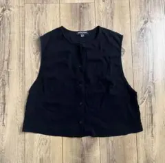 American apparel ノースリーブトップス ブラック 黒 XS