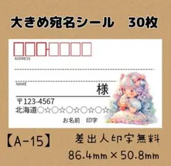 【A-15】宛名シール30枚/サンキュー/ケア/ほんのきもち/差出人/配達員
