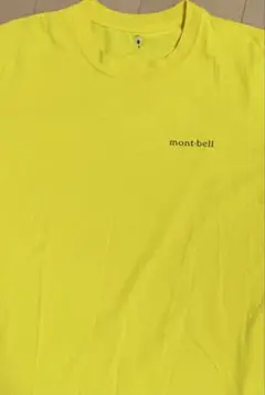 mont-bell Tシャツ ワンポイントロゴ　Sメンズ　イエロー￼