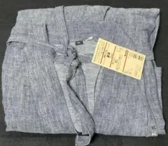 無印良品麻綿くつろぎ甚平XLネイビー